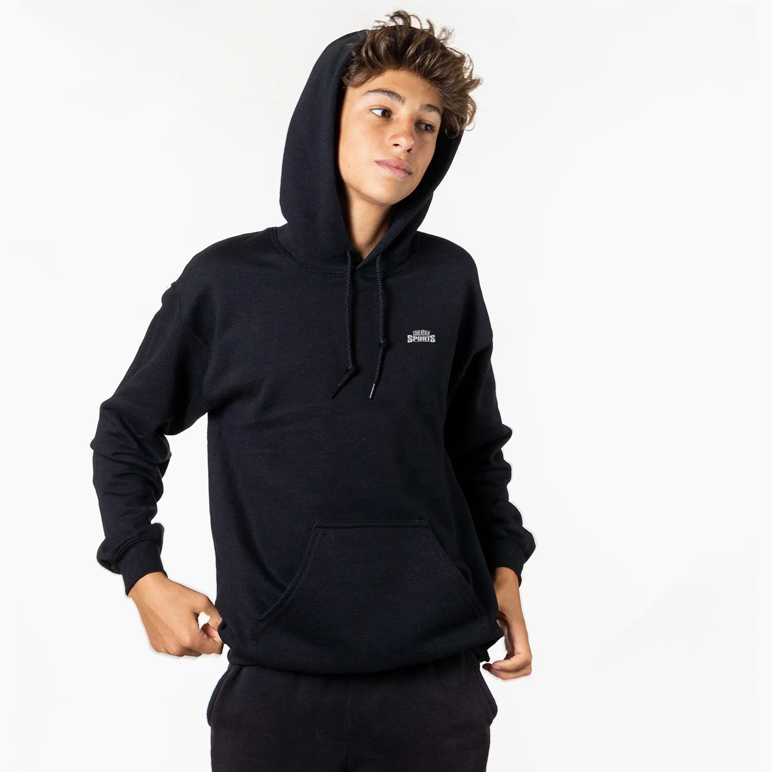Basketball Hooded Sweatshirt - Basketball Player Sketch (Back Design) 
